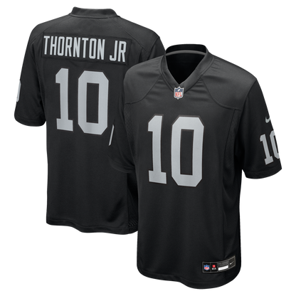 Men's Las Vegas Raiders Dont&'e Thornton Jr. Nike Black Team Game Jersey