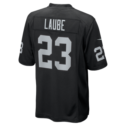 Men's Las Vegas Raiders Dylan Laube Nike Black Team Game Jersey