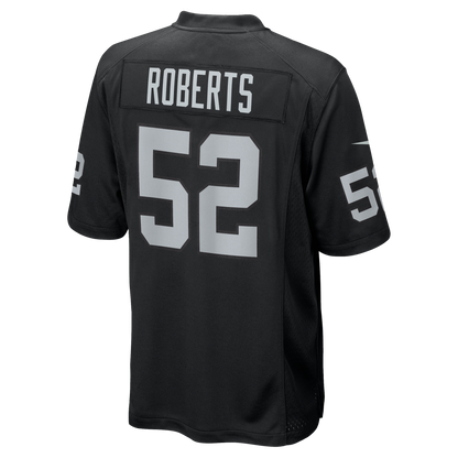 Men's Las Vegas Raiders Elandon Roberts Nike Black Team Game Jersey