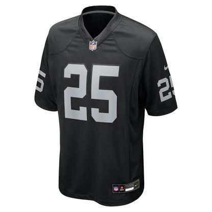 Men's Las Vegas Raiders Fred Biletnikoff Nike Black Game Retired Player Jersey