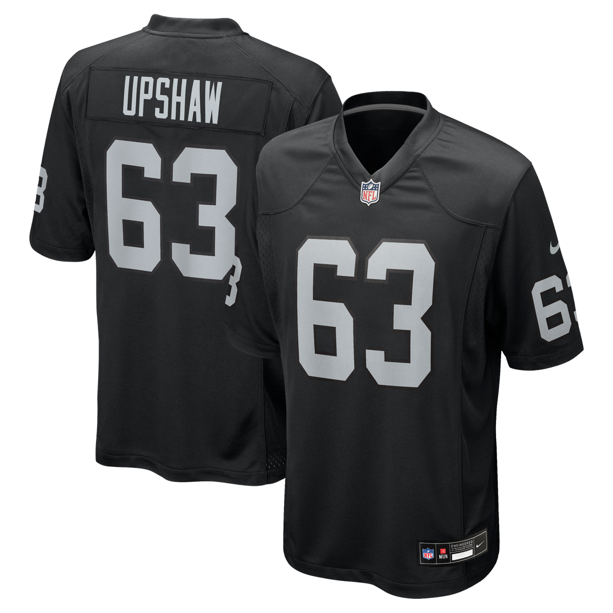 Men's Las Vegas Raiders Gene Upshaw Nike Black Game Retired Player Jersey