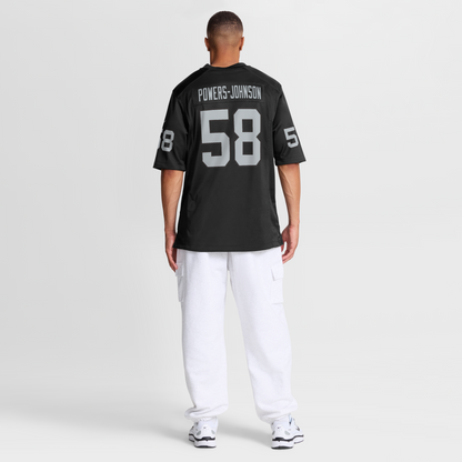 Men's Las Vegas Raiders Jackson Powers-Johnson Nike Black Team Game Jersey