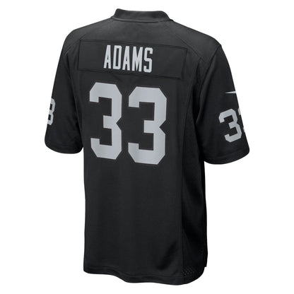 Men's Las Vegas Raiders Jamal Adams Nike Black Team Game Jersey