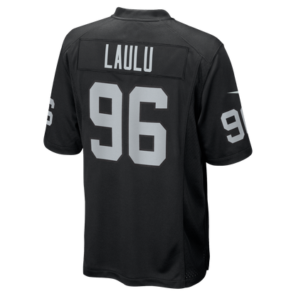 Men's Las Vegas Raiders Jonah Laulu Nike Black Team Game Jersey