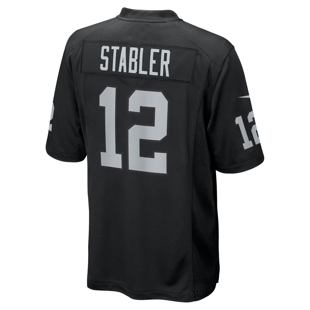 Men's Las Vegas Raiders Ken Stabler Nike Black Game Retired Player Jersey