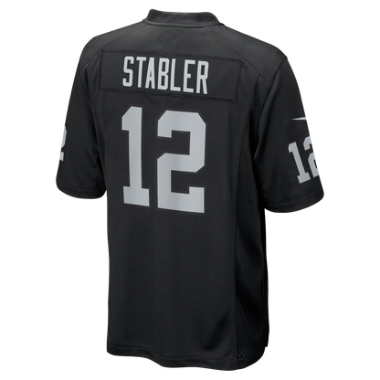 Men's Las Vegas Raiders Ken Stabler Nike Black Game Retired Player Jersey