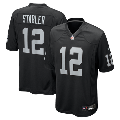 Men's Las Vegas Raiders Ken Stabler Nike Black Game Retired Player Jersey