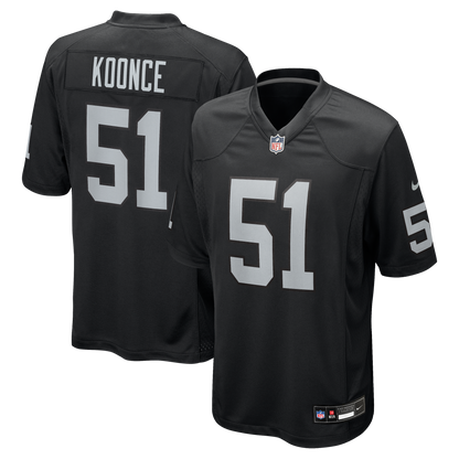 Men's Las Vegas Raiders Malcolm Koonce Nike Black Game Jersey