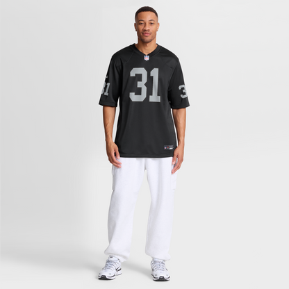 Men's Las Vegas Raiders Raheem Mostert Nike Black Team Game Jersey