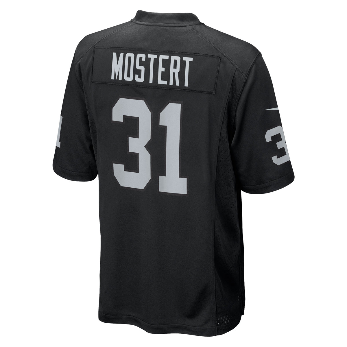Men's Las Vegas Raiders Raheem Mostert Nike Black Team Game Jersey