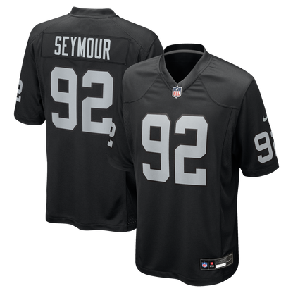 Men's Las Vegas Raiders Richard Seymour Nike Black Retired Player Game Jersey