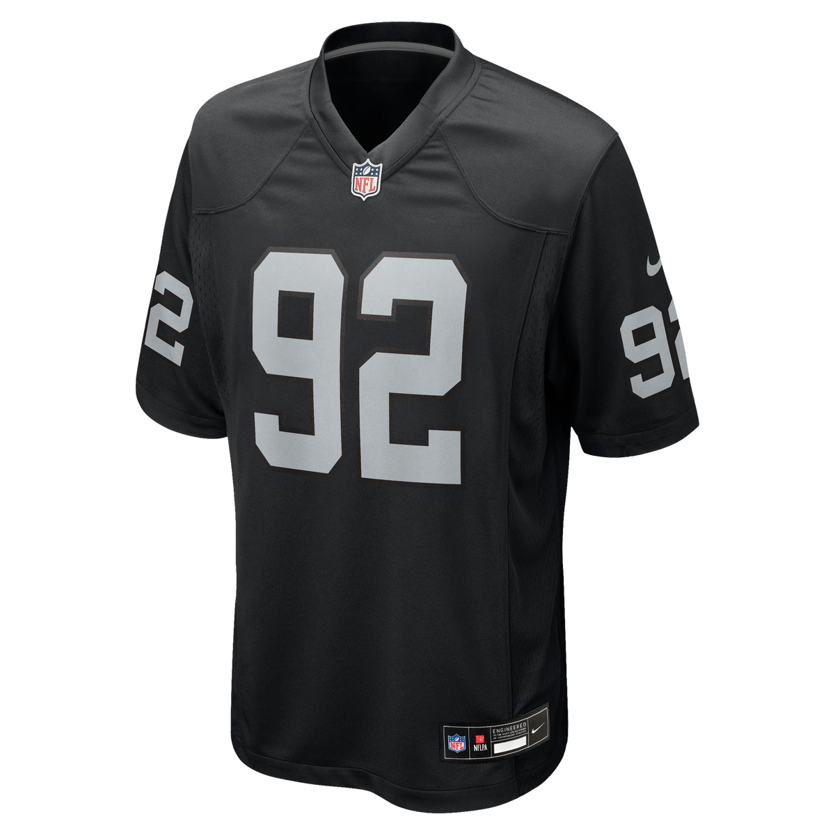 Men's Las Vegas Raiders Richard Seymour Nike Black Retired Player Game Jersey