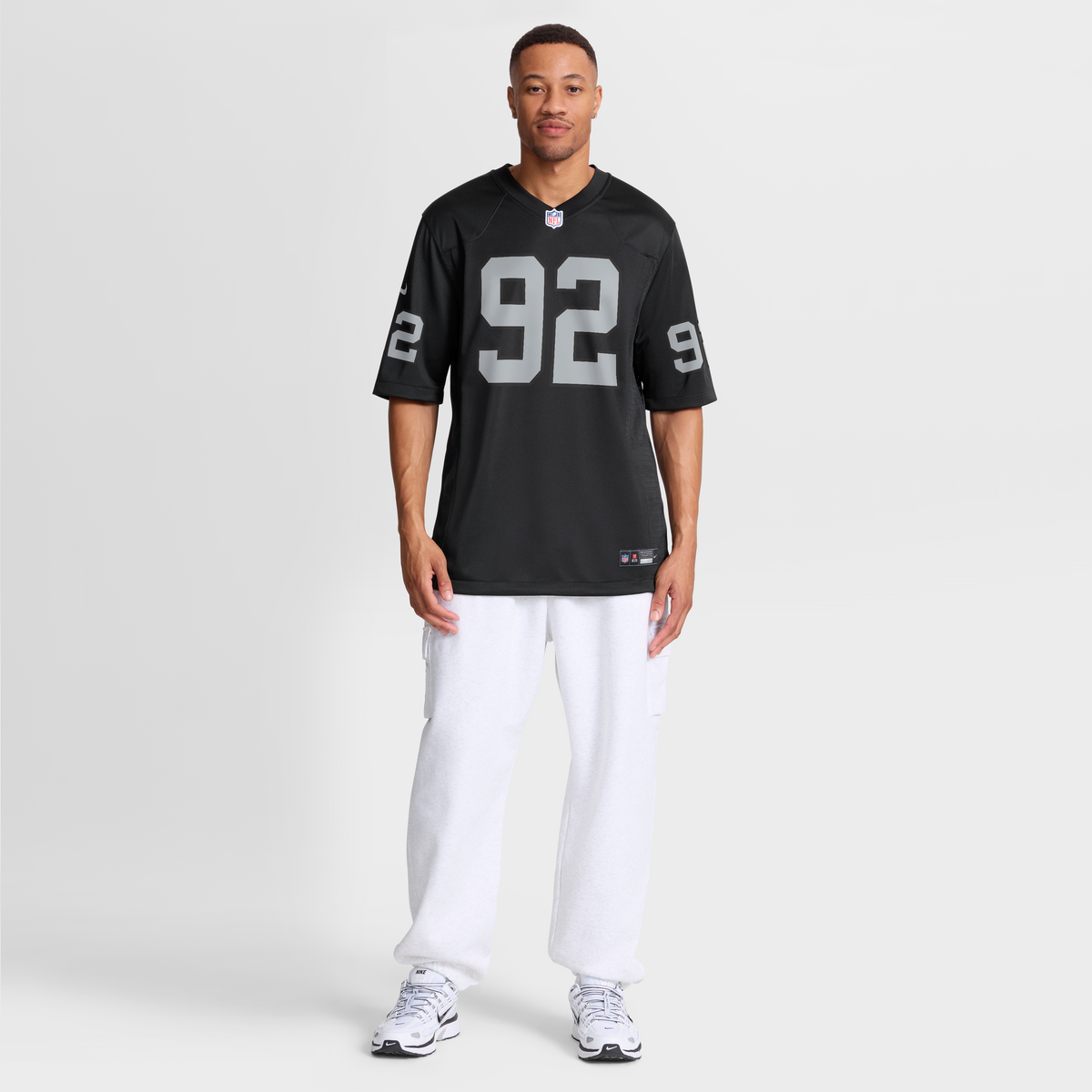 Men's Las Vegas Raiders Richard Seymour Nike Black Retired Player Game Jersey