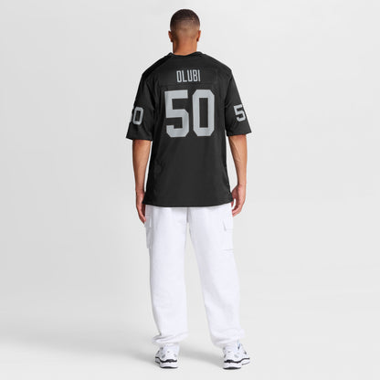 Men's Las Vegas Raiders Segun Olubi Nike Black Team Game Jersey