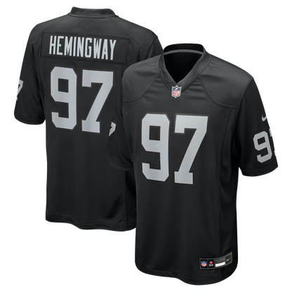 Men's Las Vegas Raiders Tonka Hemingway Nike Black Team Game Jersey