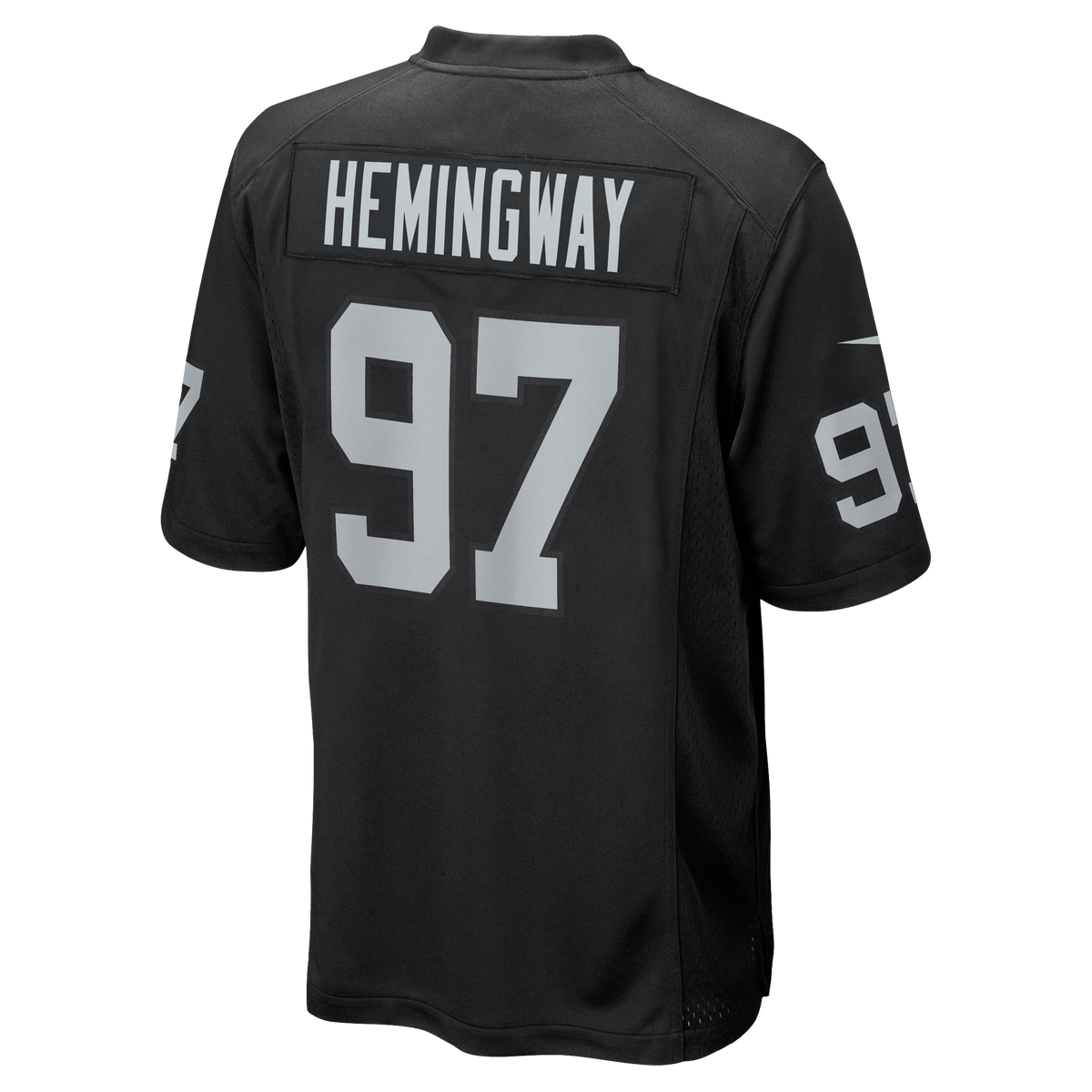 Men's Las Vegas Raiders Tonka Hemingway Nike Black Team Game Jersey