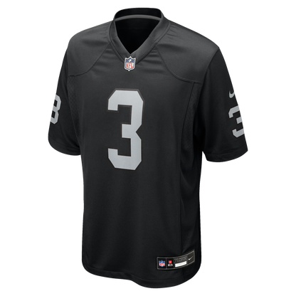 Men's Las Vegas Raiders Zamir White Nike Black Team Game Jersey