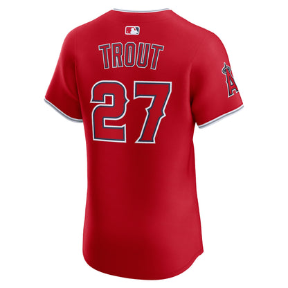 Men's Los Angeles Angels Mike Trout Nike Red Alternate Elite Jersey