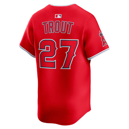 Men's Los Angeles Angels Mike Trout Nike Red Alternate Limited Player Jersey