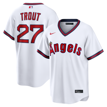 Men's Los Angeles Angels Mike Trout Nike White Alternate Replica Jersey
