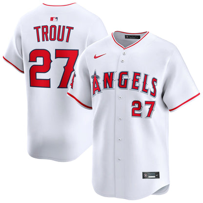 Men's Los Angeles Angels Mike Trout Nike White Home Limited Player Jersey