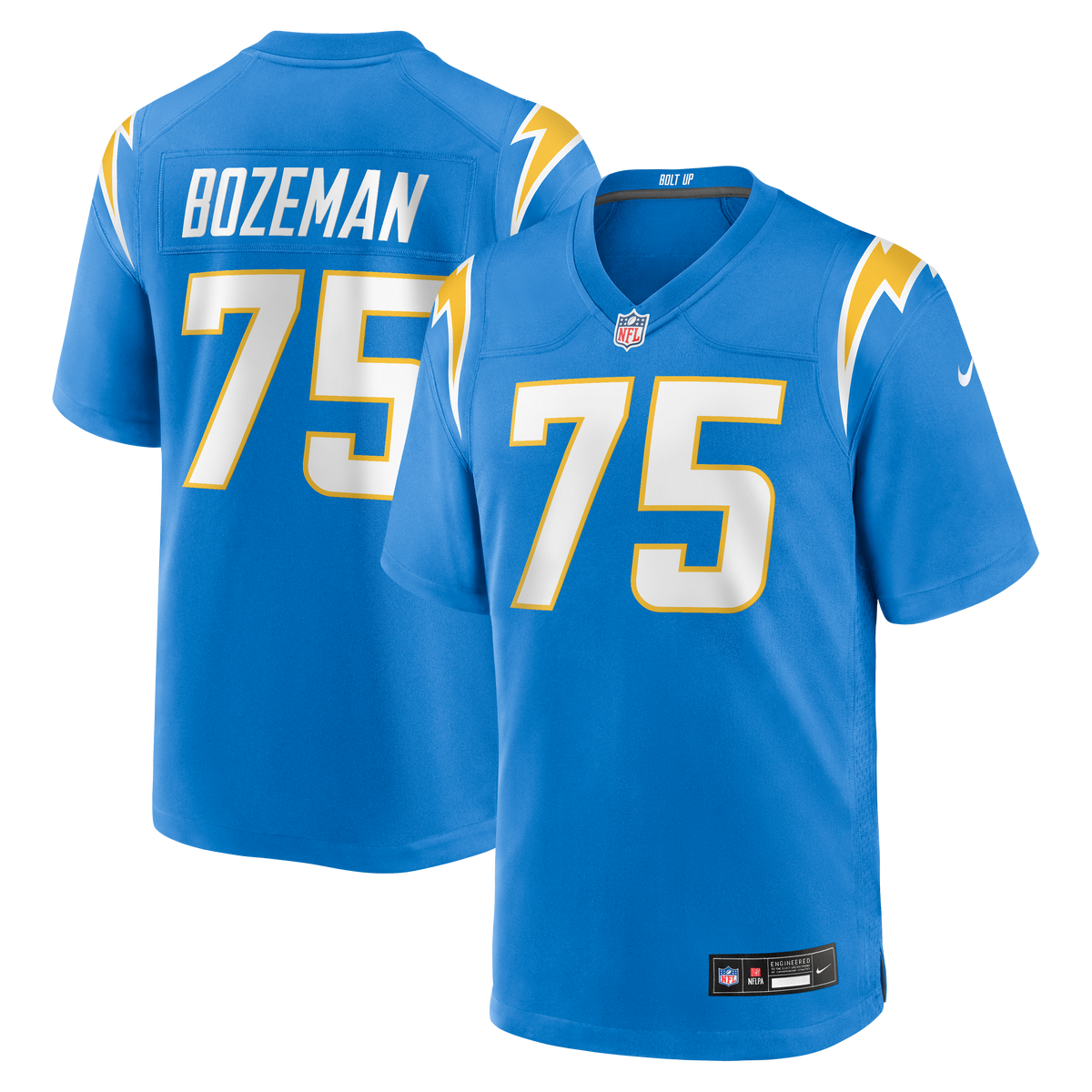 Men's Los Angeles Chargers Bradley Bozeman Nike Powder Blue Game Jersey