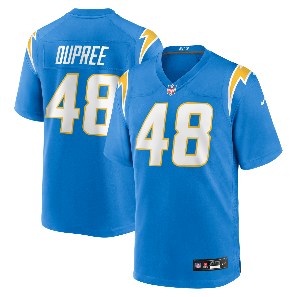 Men's Los Angeles Chargers Bud Dupree Nike Powder Blue Team Game Jersey