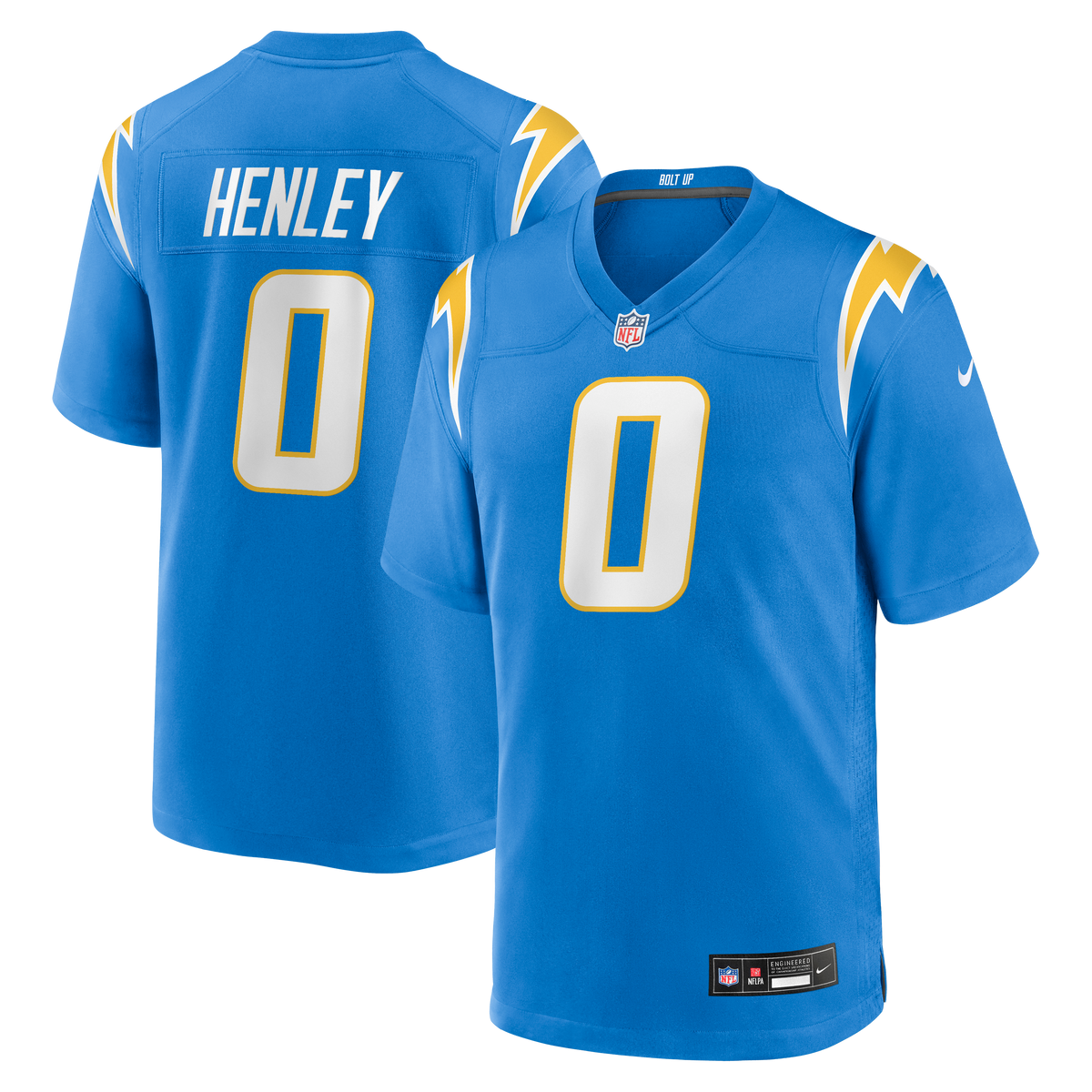 Men's Los Angeles Chargers Daiyan Henley Nike Powder Blue Team Game Jersey
