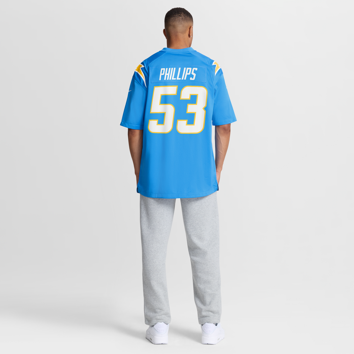 Men's Los Angeles Chargers Del'shawn Phillips Nike Powder Blue Team Game Jersey