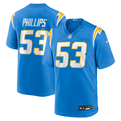 Men's Los Angeles Chargers Del'shawn Phillips Nike Powder Blue Team Game Jersey