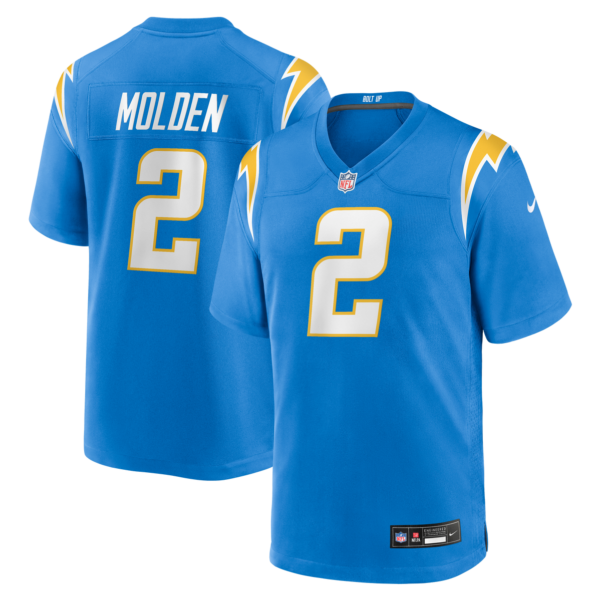 Men's Los Angeles Chargers Elijah Molden Nike Powder Blue Team Game Jersey