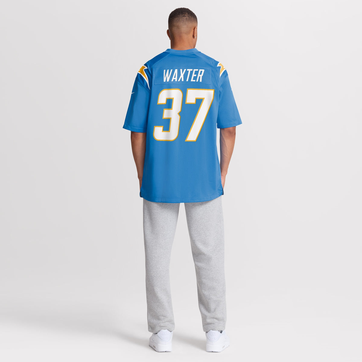 Men's Los Angeles Chargers Isas Waxter Nike Powder Blue Team Game Jersey