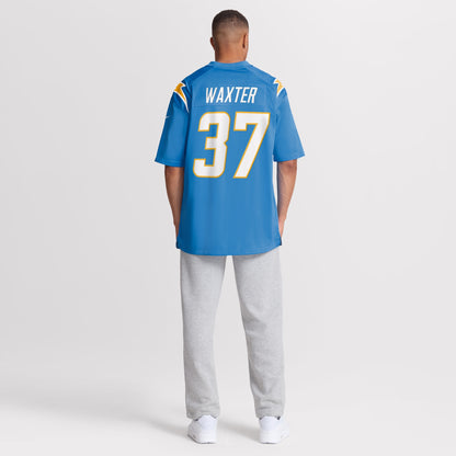 Men's Los Angeles Chargers Isas Waxter Nike Powder Blue Team Game Jersey