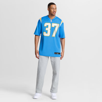Men's Los Angeles Chargers Isas Waxter Nike Powder Blue Team Game Jersey