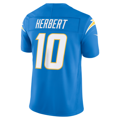 Men's Los Angeles Chargers Justin Herbert Nike Powder Blue Team Vapor F.U.S.E. Stitched Limited Jersey