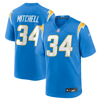 Men's Los Angeles Chargers Keaton Mitchell Nike Powder Blue Team Game Jersey