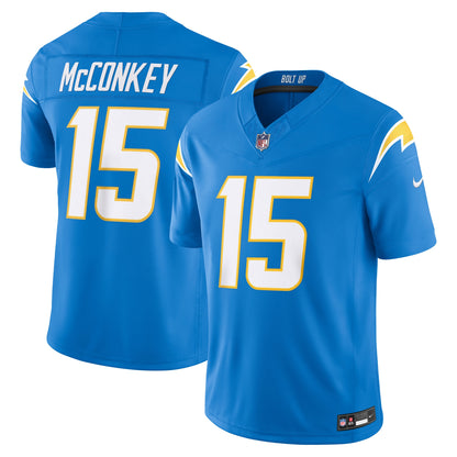 Men's Los Angeles Chargers Ladd McConkey Nike Powder Blue Team Vapor F.U.S.E. Stitched Limited Jersey