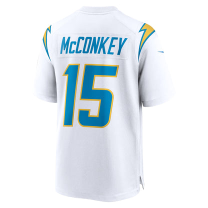 Men's Los Angeles Chargers Ladd McConkey Nike White Game Jersey