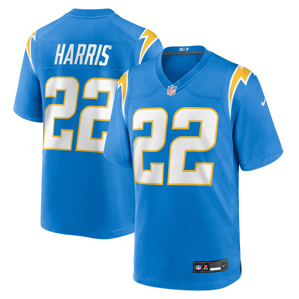 Men's Los Angeles Chargers Najee Harris Nike Powder Blue Game Player Jersey