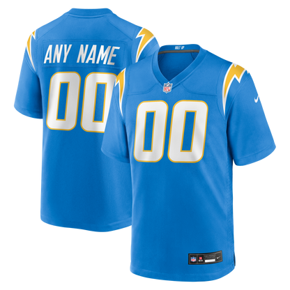 Men's Los Angeles Chargers Nike Powder Blue Custom Game Jersey