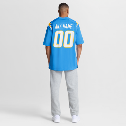 Men's Los Angeles Chargers Nike Powder Blue Custom Game Jersey