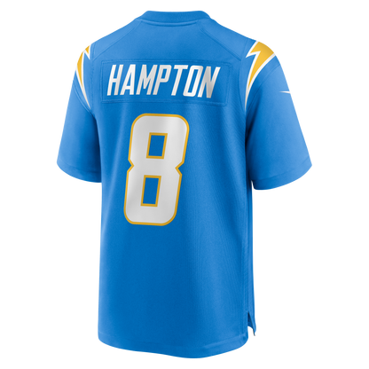 Men's Los Angeles Chargers Omarion Hampton Nike Powder Blue Team Game Jersey