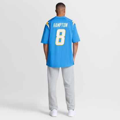 Men's Los Angeles Chargers Omarion Hampton Nike Powder Blue Team Game Jersey