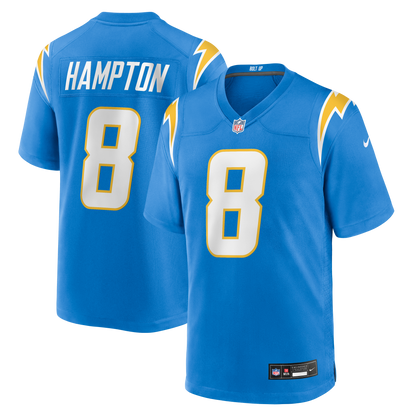Men's Los Angeles Chargers Omarion Hampton Nike Powder Blue Team Game Jersey
