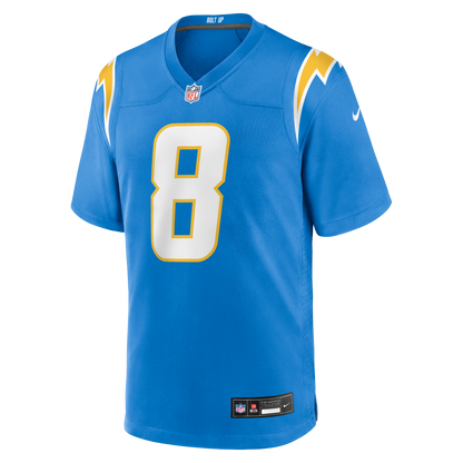 Men's Los Angeles Chargers Omarion Hampton Nike Powder Blue Team Game Jersey