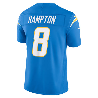 Men's Los Angeles Chargers Omarion Hampton Nike Powder Blue Team Vapor F.U.S.E. Stitched Limited Jersey