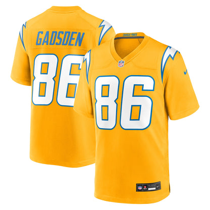 Men's Los Angeles Chargers Oronde Gadsden Nike Gold Alternate Charger Power Game Jersey