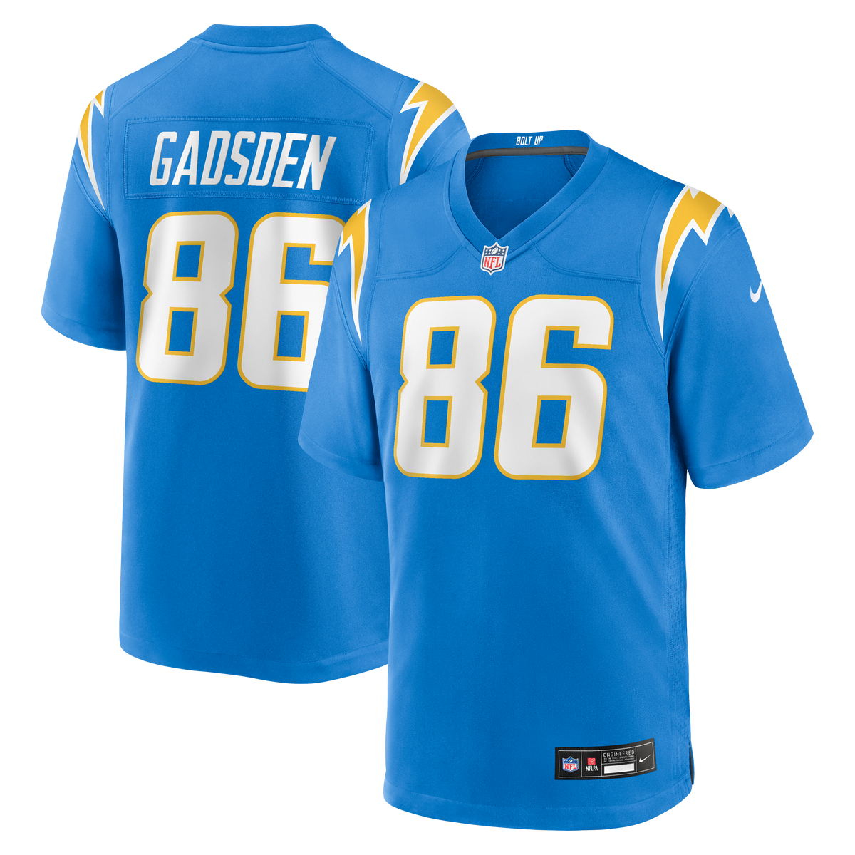 Men's Los Angeles Chargers Oronde Gadsden Nike Powder Blue Team Game Jersey