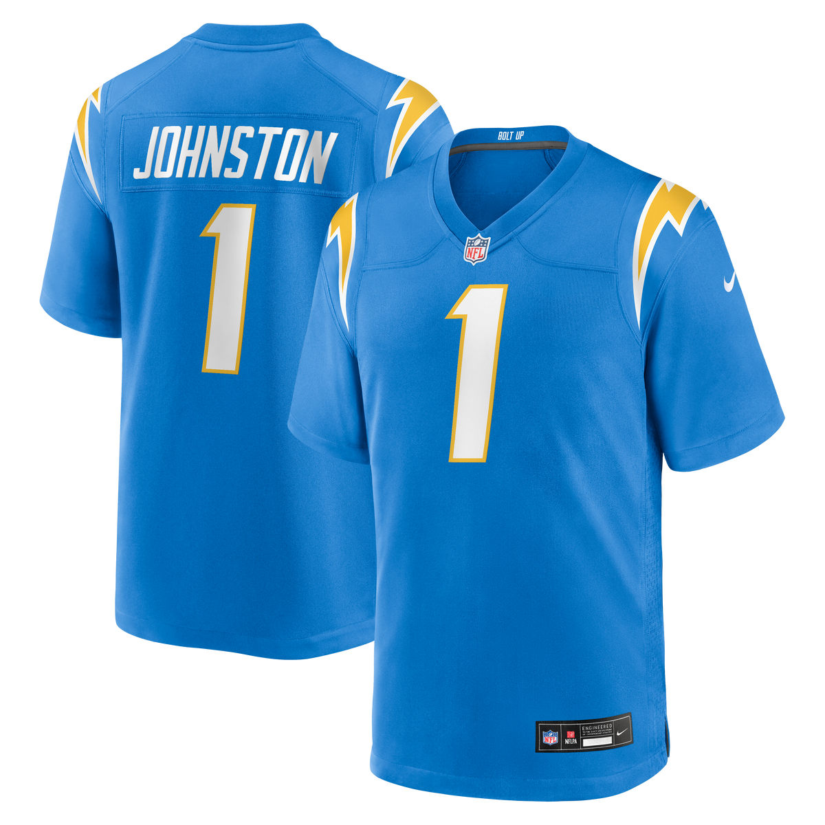 Men's Los Angeles Chargers Quentin Johnston Nike Powder Blue Game Player Jersey