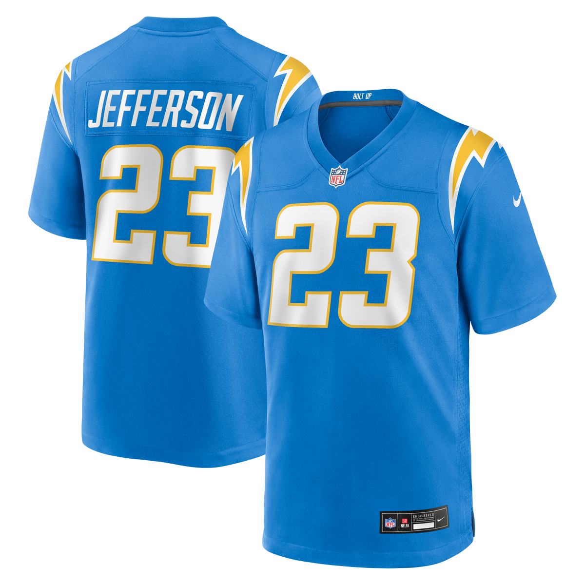 Men's Los Angeles Chargers Tony Jefferson Nike Powder Blue Team Game Jersey